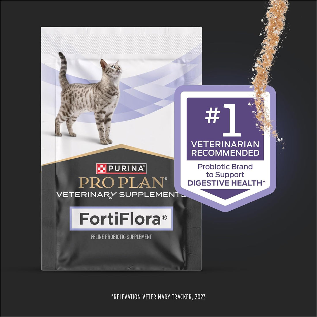 Purina Pro Plan FortiFlora Cat Probiotic Supplement – 2 Pack of 30 Count Box for Digestive Balance & Diarrhea Relief